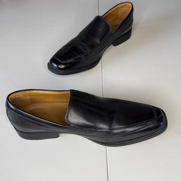 Clarks Men\'s Tilden Free Black Leather Loafers Size 11.5 W (Wide) main image 8